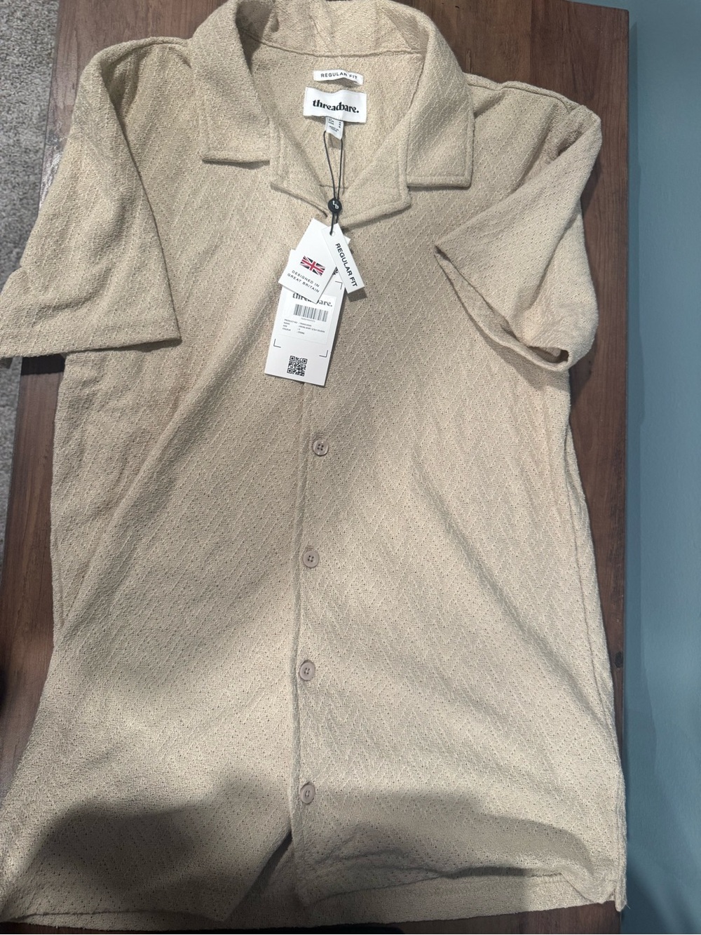 Threadbare Men’s Short Sleeve Button-Up Shirt